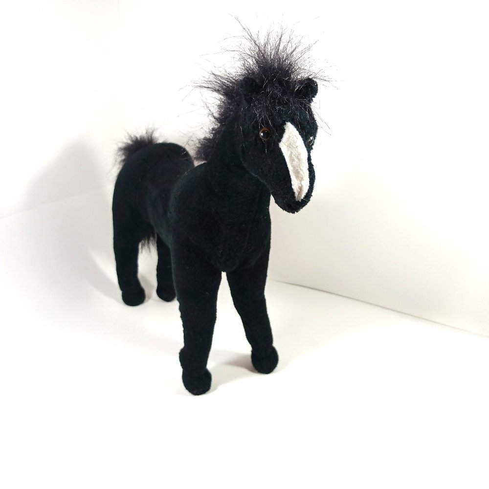 Aramark Reliant Stadium VTG Black Stallion Horse White Diamond Posable 12" HTF